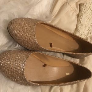 Rose gold flats